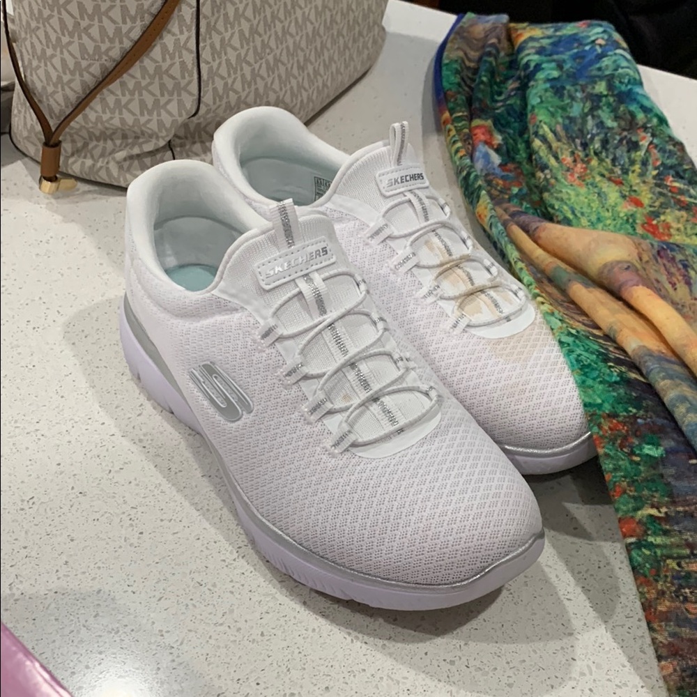 Skechers Women's White Athletic Shoes